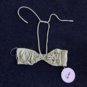 Princess Polly Top Womens US 6 AU 10 Green Nadia Ruched Halter Crop Bralette